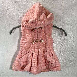 Little Lass Pink faux fur peplum vest  size 2T